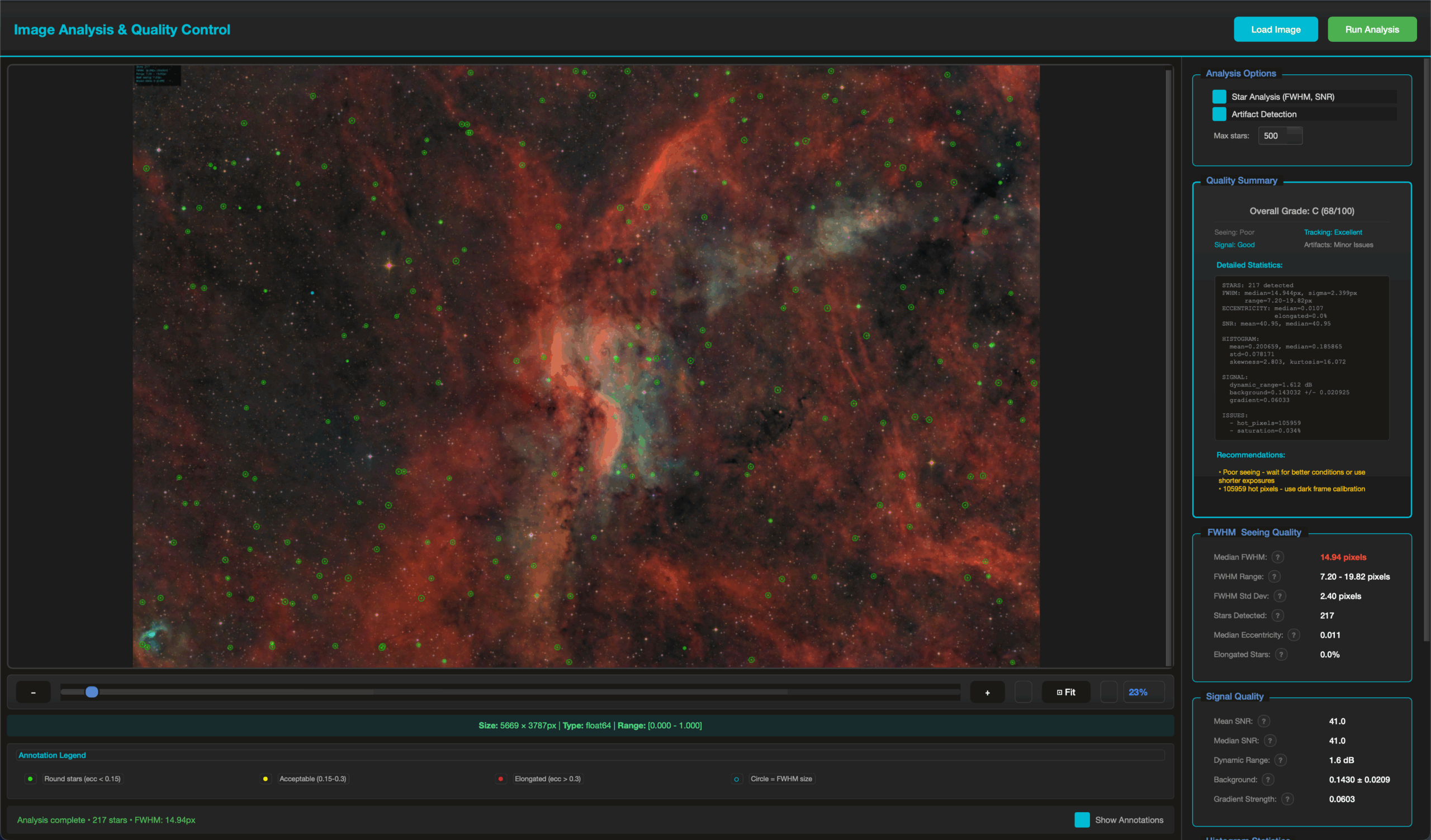 Image Analysis Interface